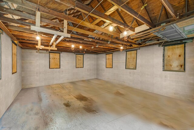 8 Wild Rose Pl, Waterford, CT 06385 - unfinished below grade area featuring concrete block wall