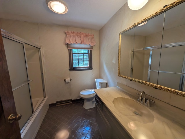 1060 Still Hill Rd, Hamden, CT 06518 - bathroom featuring vanity, shower / bath combination with glass door, and marble finish floors