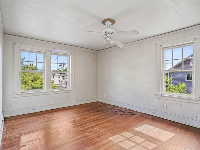 1 Raymond Ter, Norwalk, CT 06855 - empty room with wood finished floors and ceiling fan