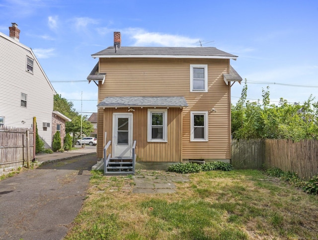 1 Raymond Ter, Norwalk, CT 06855 - rear view of house featuring entry steps and board and batten siding