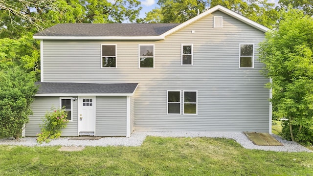 123 Lower Rd, North Canaan, CT 06024 - rear view of property with a yard and roof with shingles