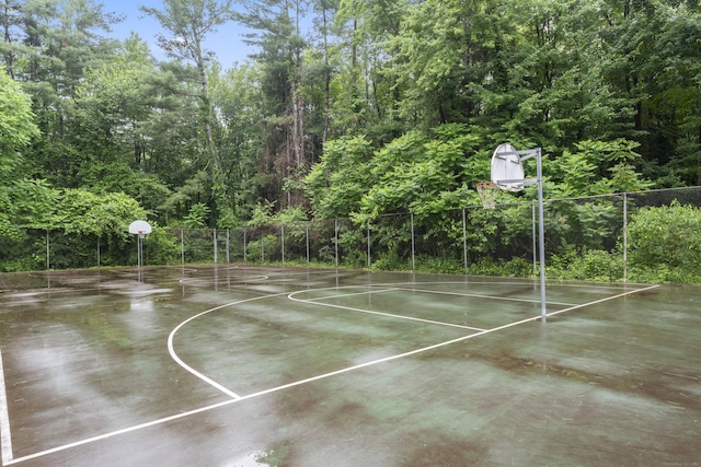107 Greens Loop, Cheshire, CT 06410 - view of sport court featuring community basketball court and a forest view