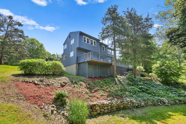 15 Grumman Ave, Norwalk, CT 06851 - rear view of property with a wooden deck
