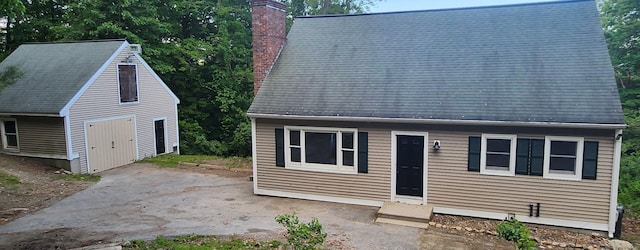 552 Squaw Rock Rd, Plainfield, CT 06354 - cape cod home featuring a chimney and an outbuilding