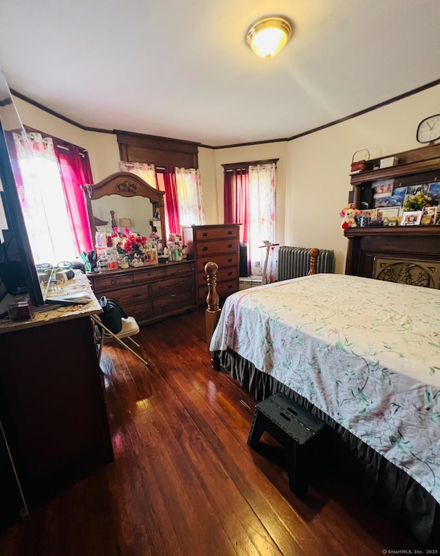 10 Burton St, Hartford, CT 06154 - bedroom featuring dark wood-style flooring, multiple windows, and ornamental molding