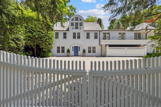 15 Mill Rd, New Canaan, CT 06840 - view of front facade with a chimney