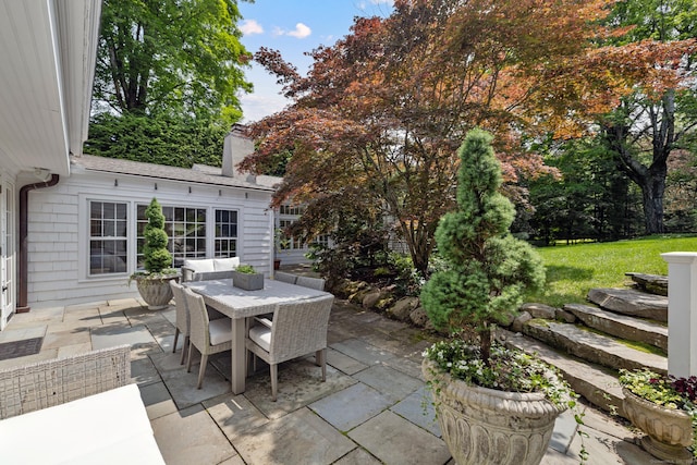 15 Mill Rd, New Canaan, CT 06840 - view of patio with outdoor dining space