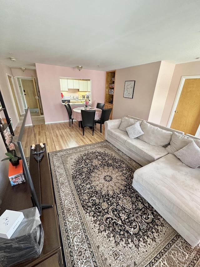664 Main Ave Apt 302, Norwalk, CT 06851 - living area featuring light wood-style floors