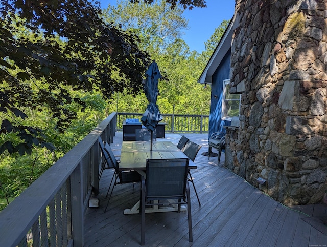 51 Isleib Rd, Marlborough, CT 06447 - wooden deck with outdoor dining area