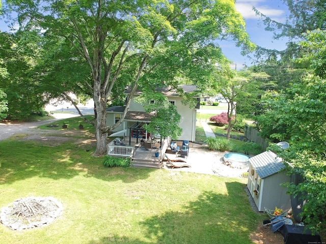 276 Boston Post Rd, East Lyme, CT 06333 - view of yard featuring a wooden deck