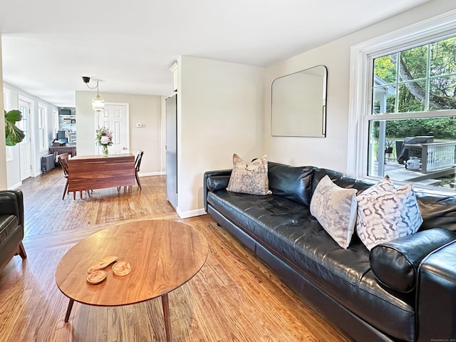 276 Boston Post Rd, East Lyme, CT 06333 - living room featuring wood finished floors and baseboards