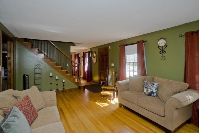 42 Sycamore Ter, Windham, CT 06280 - living room featuring wood finished floors and stairs