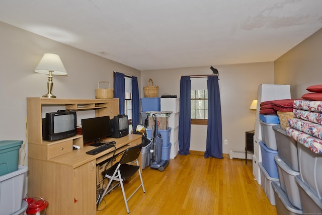 42 Sycamore Ter, Windham, CT 06280 - office featuring a baseboard heating unit and light wood finished floors