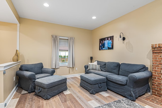 59 Woodbine Rd, Colchester, CT 06415 - living room featuring light wood finished floors, baseboards, and recessed lighting
