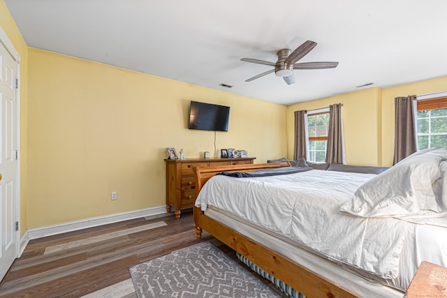 59 Woodbine Rd, Colchester, CT 06415 - bedroom featuring wood finished floors, baseboards, and a ceiling fan