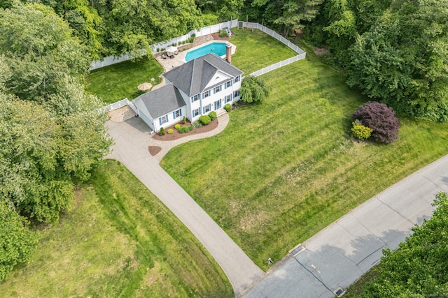 59 Woodbine Rd, Colchester, CT 06415 - aerial view of property and surrounding area featuring a pool