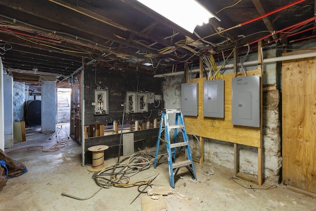 209 Pequot Ave, New London, CT 06320 - unfinished below grade area featuring electric panel and heating fuel