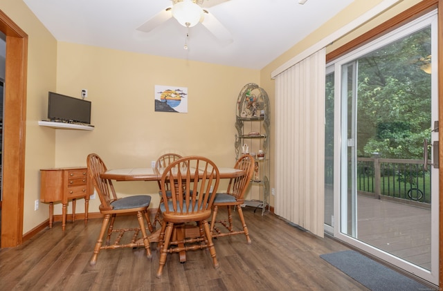 44 Richard Ave, Wolcott, CT 06716 - dining space featuring wood finished floors and a ceiling fan
