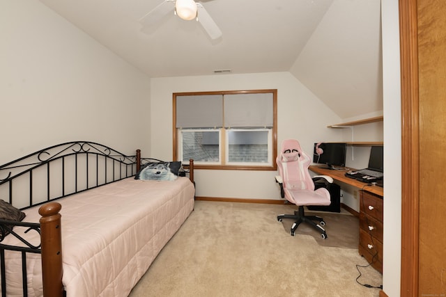 44 Richard Ave, Wolcott, CT 06716 - bedroom featuring carpet flooring, a desk, ceiling fan, and vaulted ceiling