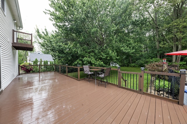 44 Richard Ave, Wolcott, CT 06716 - deck featuring a yard and view of scattered trees