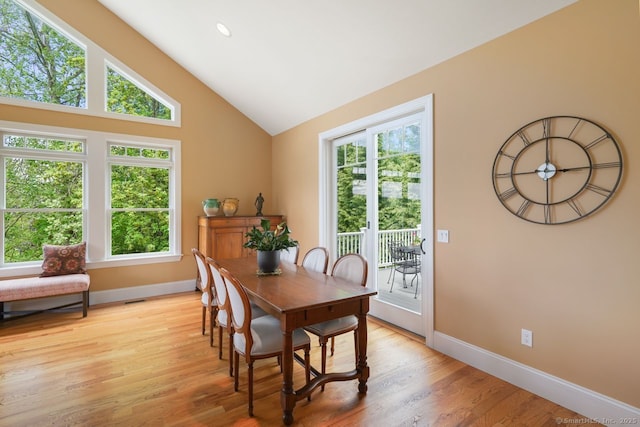 8 Meadowview Dr, Brookfield, CT 06804 - dining area with lofted ceiling and light wood-style floors