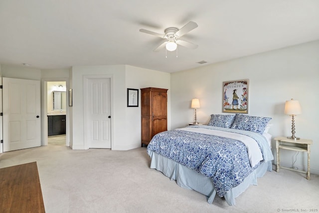 8 Meadowview Dr, Brookfield, CT 06804 - carpeted bedroom featuring ensuite bath and a ceiling fan