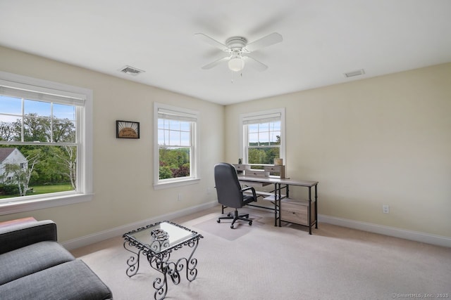 8 Meadowview Dr, Brookfield, CT 06804 - office with a ceiling fan and carpet flooring
