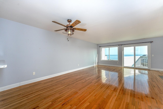 2 Mansfield Grove Rd Apt 374, East Haven, CT 06512 - empty room featuring baseboards, light wood-style flooring, and a ceiling fan