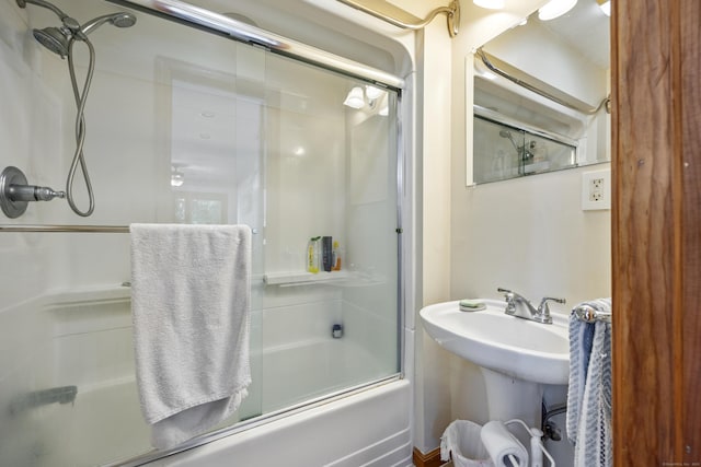 134 Mansfield Grove Rd, East Haven, CT 06512 - bathroom with shower / bath combination with glass door