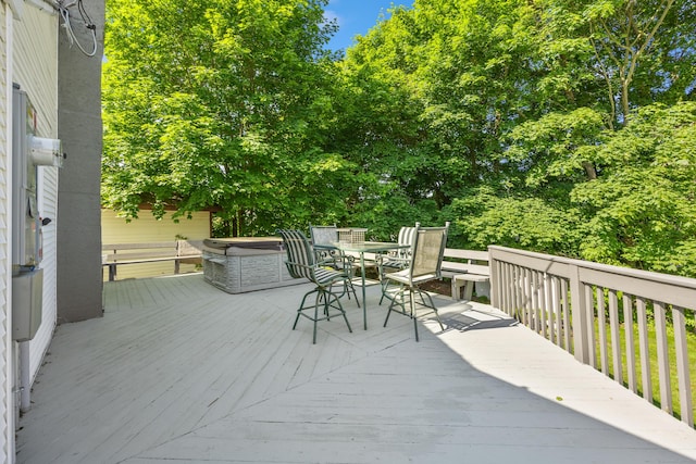 134 Mansfield Grove Rd, East Haven, CT 06512 - deck with outdoor dining space