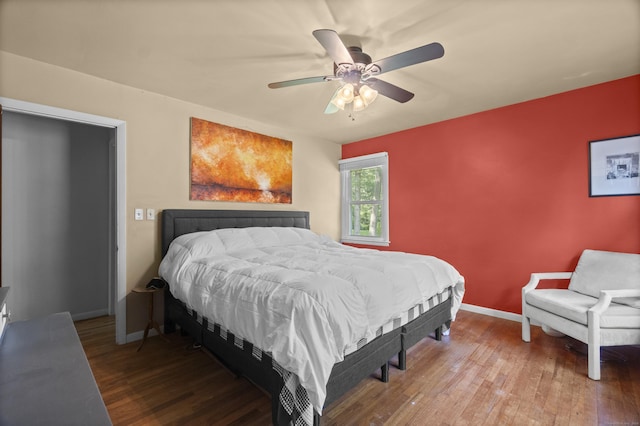 64 Obed Hts, Old Saybrook, CT 06475 - bedroom with wood finished floors, baseboards, and a ceiling fan