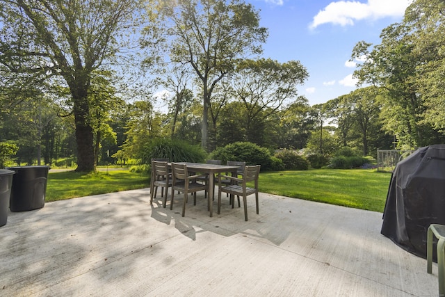 64 Obed Hts, Old Saybrook, CT 06475 - view of patio with outdoor dining space and a grill