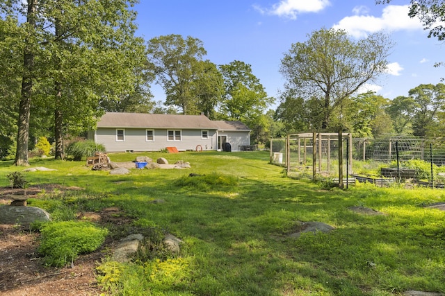 64 Obed Hts, Old Saybrook, CT 06475 - view of grassy yard with a vegetable garden
