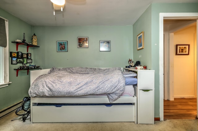 225 Rocky Mountain Rd, Southbury, CT 06488 - bedroom with a baseboard radiator and ceiling fan