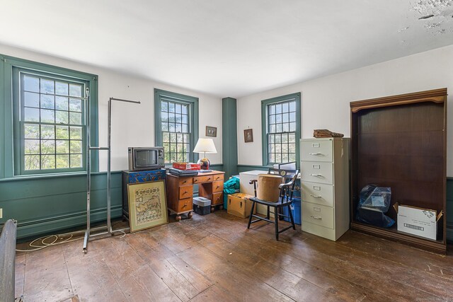 27 Tobey Hill Rd, North Canaan, CT 06018 - office with wood-type flooring, baseboard heating, and healthy amount of natural light