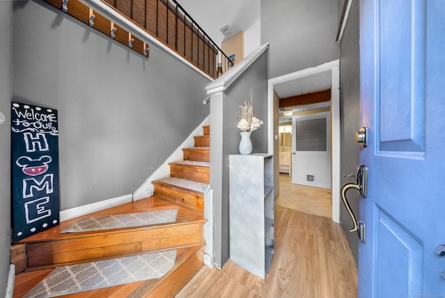 3 Celentano Dr, Naugatuck, CT 06770 - entrance foyer featuring wood finished floors, stairway, and a towering ceiling