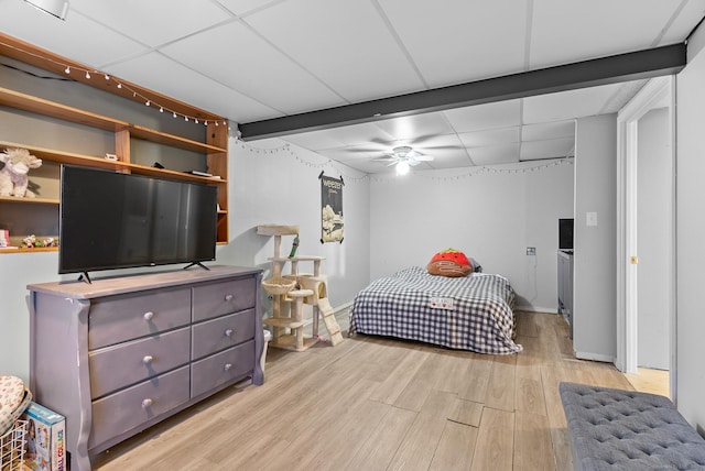 3 Celentano Dr, Naugatuck, CT 06770 - bedroom featuring a paneled ceiling, light wood-type flooring, and baseboards