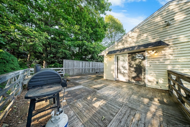 3 Celentano Dr, Naugatuck, CT 06770 - wooden deck with grilling area