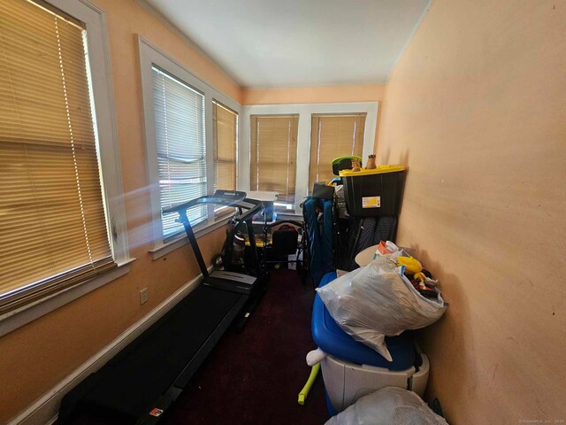 102 Mapleton St, Hartford, CT 06114 - workout room featuring carpet floors