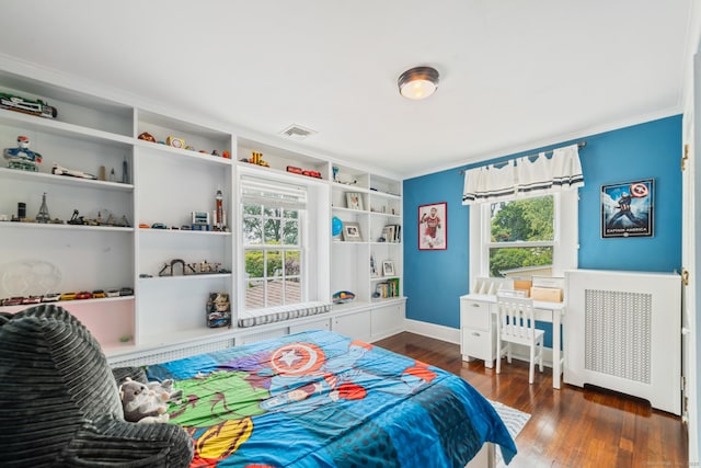 407 Meadowbrook Rd, Fairfield, CT 06824 - bedroom with dark wood-type flooring, crown molding, and baseboards