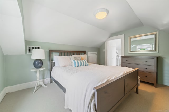 407 Meadowbrook Rd, Fairfield, CT 06824 - bedroom featuring light carpet and vaulted ceiling