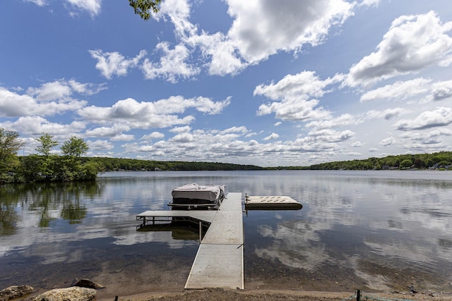 112 John Hand Dr, Coventry, CT 06238 - dock with a water view and boat lift