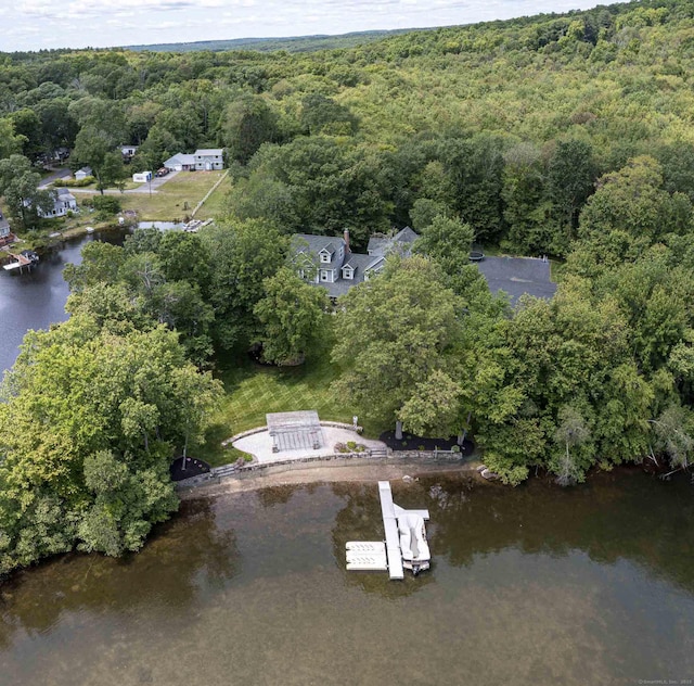 112 John Hand Dr, Coventry, CT 06238 - aerial view of property's location featuring a forest and a nearby body of water
