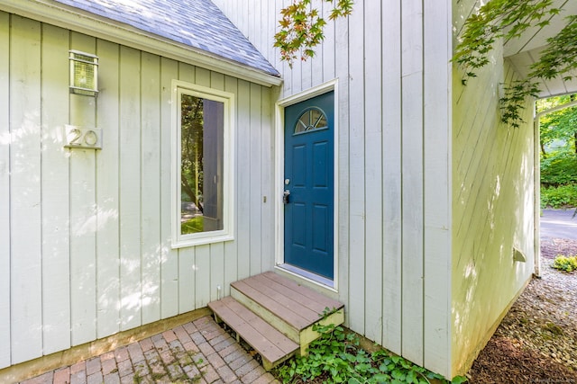 20 Roundhill Rd, Granby, CT 06035 - property entrance with a shingled roof