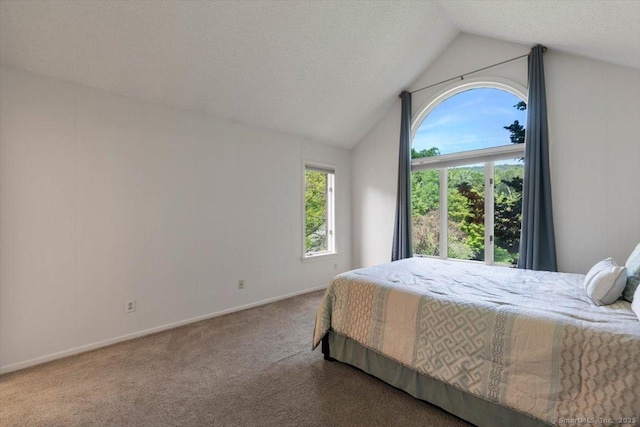 1 Mountaincrest Dr, Cheshire, CT 06410 - bedroom featuring carpet floors, vaulted ceiling, and baseboards