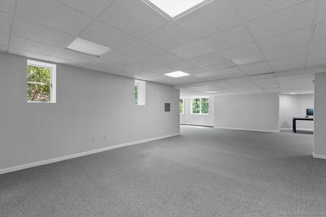 1 Mountaincrest Dr, Cheshire, CT 06410 - carpeted empty room featuring a paneled ceiling and baseboards