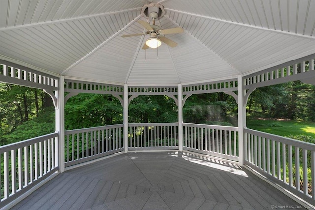 1 Mountaincrest Dr, Cheshire, CT 06410 - deck with ceiling fan and a gazebo