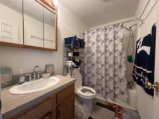 135 Bucks Hill Rd Apt 10, Waterbury, CT 06704 - bathroom with vanity, toilet, and shower / bath combo with shower curtain