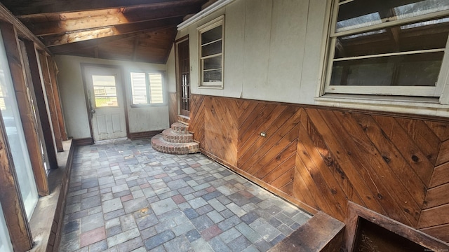 215 Stanley St, New Britain, CT 06051 - unfurnished sunroom with vaulted ceiling