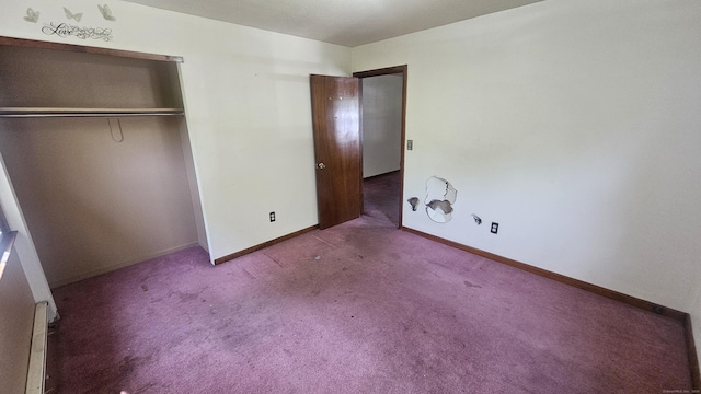 215 Stanley St, New Britain, CT 06051 - unfurnished bedroom featuring carpet floors, a closet, and baseboards